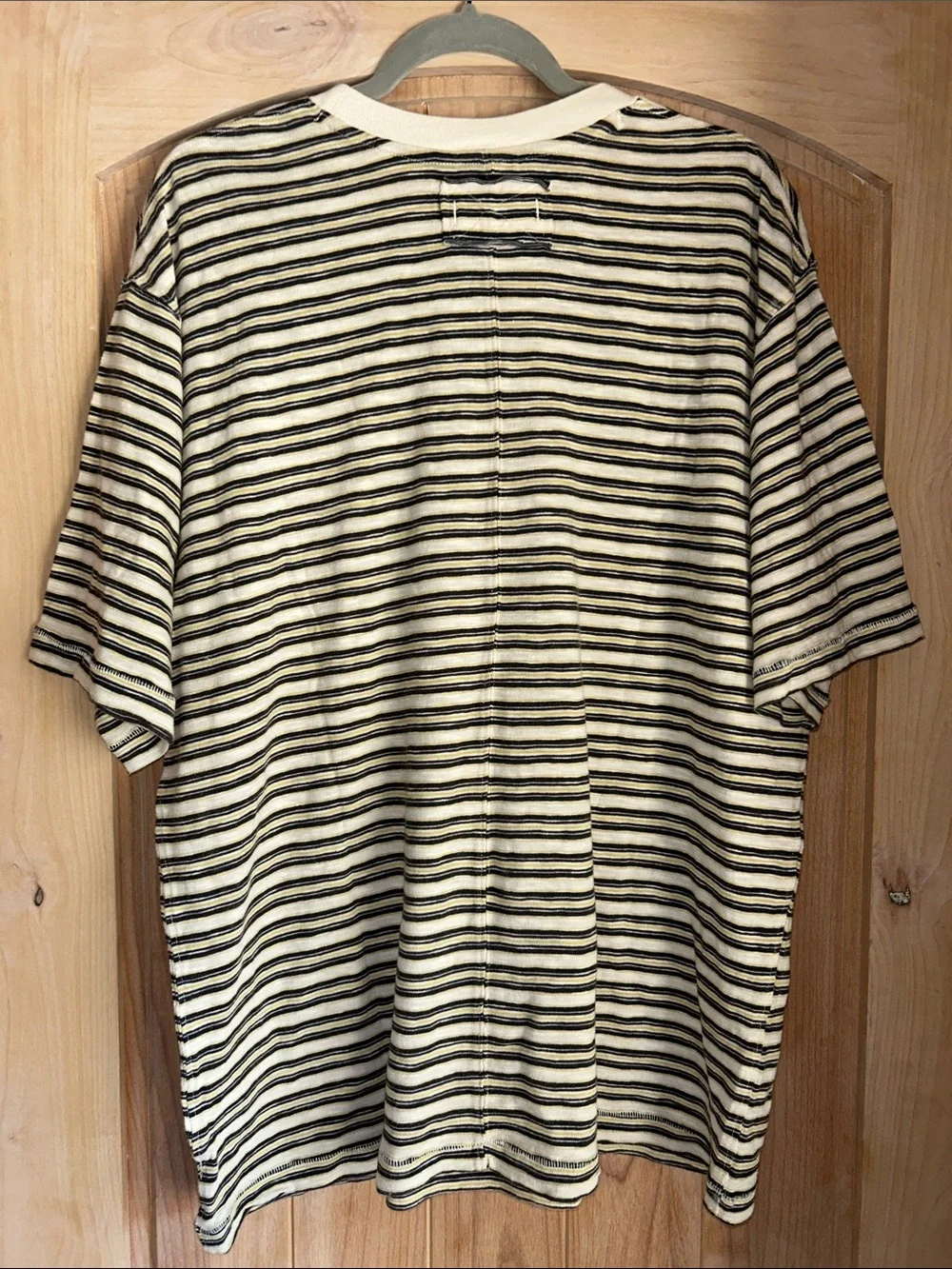 Free People NWOT All Love Striped Pocket Tee Size Small in Tea Combo